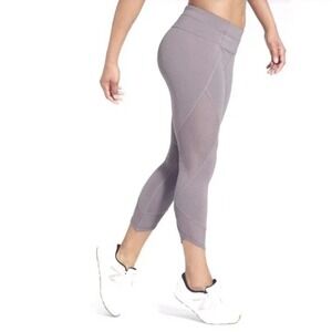 Athleta | Aura Sonar Mesh Side Cropped Capri Leggings in Grey